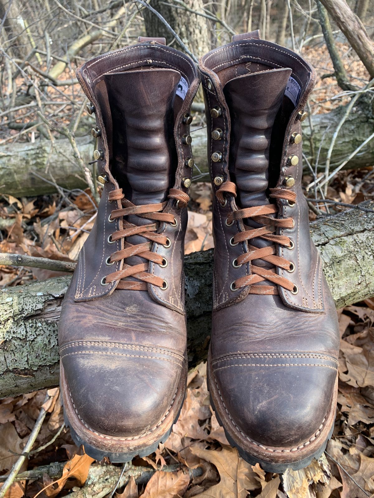 Photo by tinytopey on March 2, 2023 of the Truman Upland Boot in Horween Java Predator.