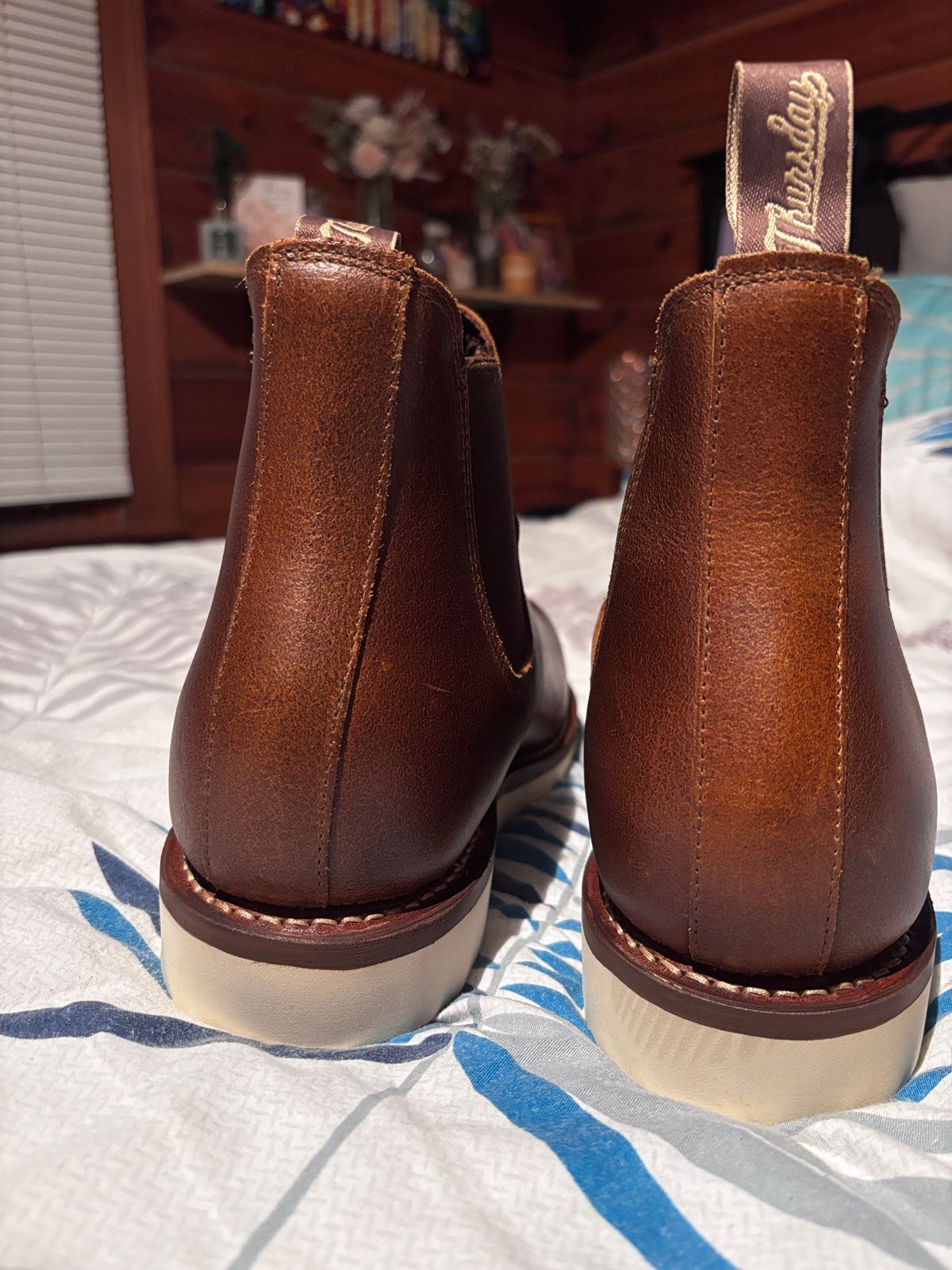 Photo by tinytopey on October 2, 2025 of the Thursday General Purpose Chelsea in Safari Waxed Roughout.