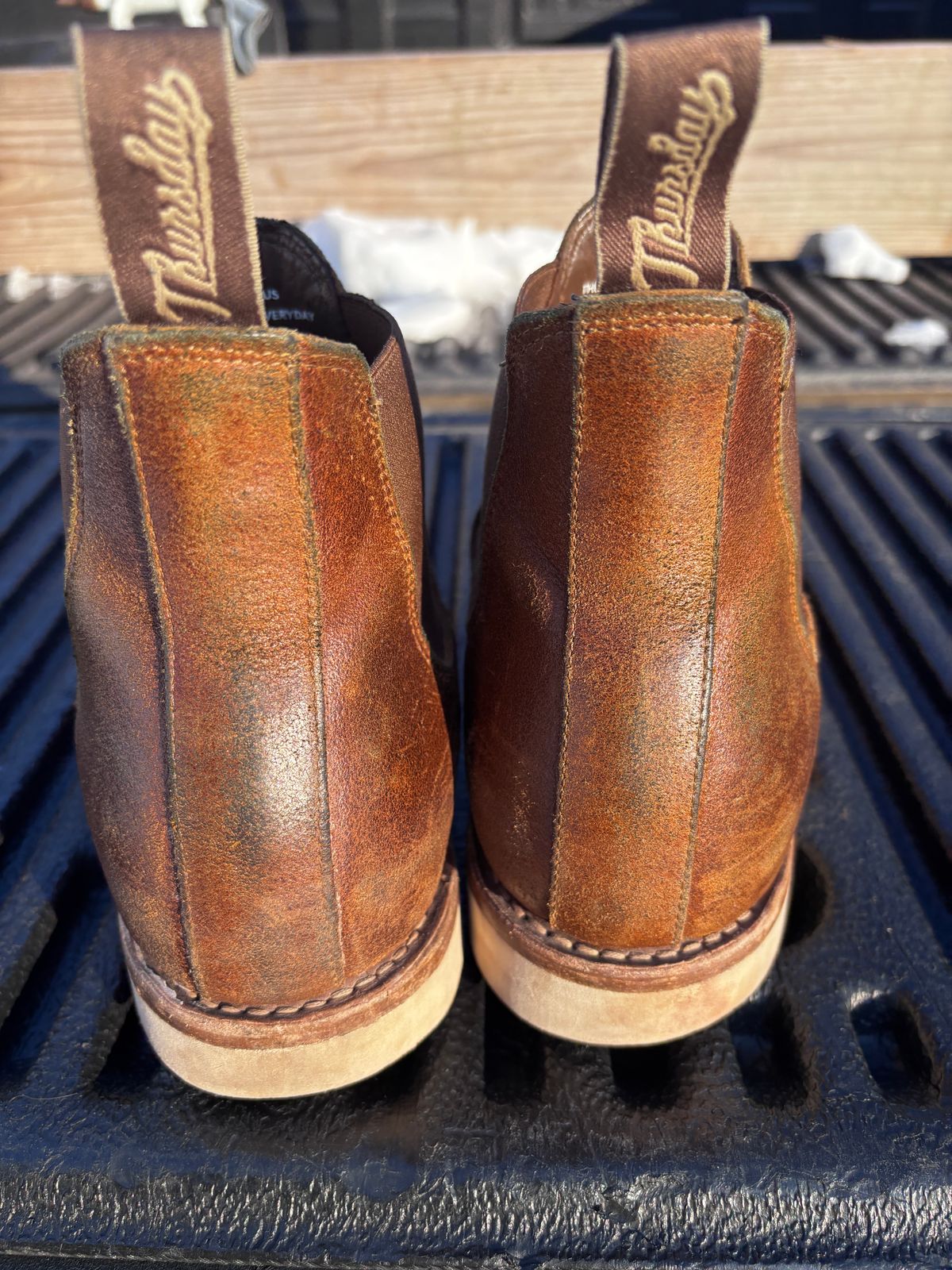 Photo by tinytopey on February 5, 2026 of the Thursday General Purpose Chelsea in Safari Waxed Roughout.