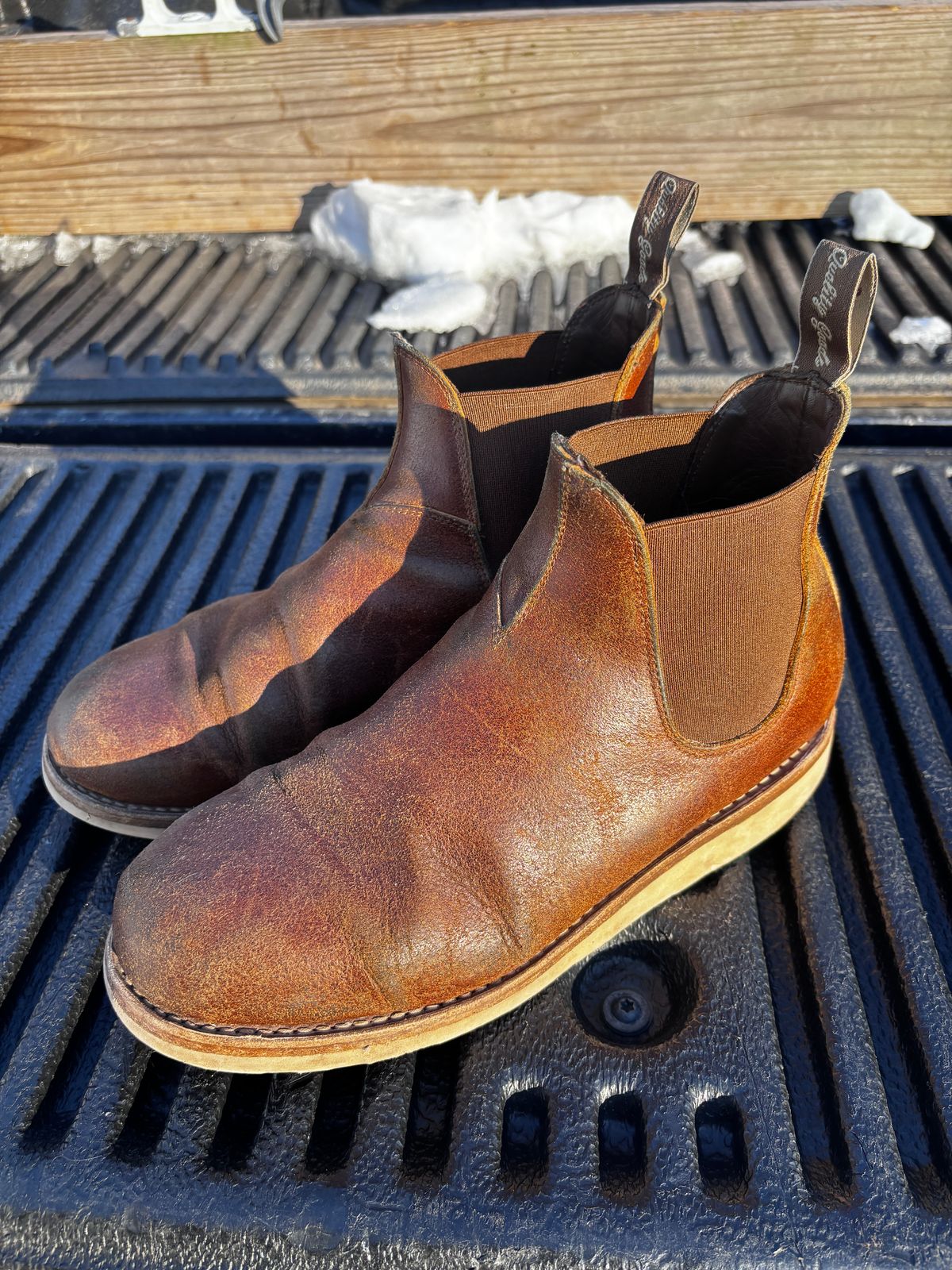 Photo by tinytopey on February 5, 2026 of the Thursday General Purpose Chelsea in Safari Waxed Roughout.