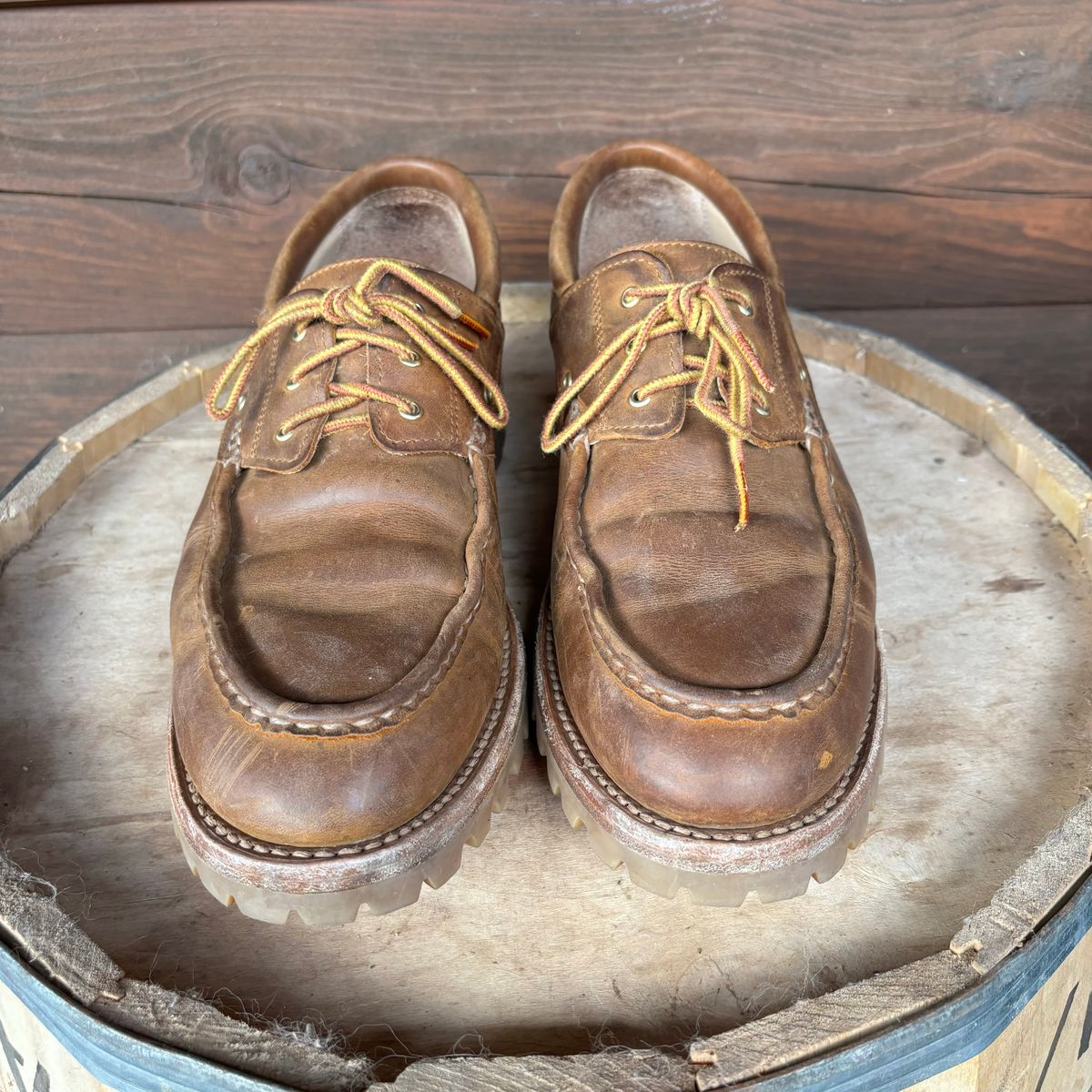 Photo by tinytopey on November 1, 2023 of the Rhodes Tahoe Boat Shoe Montagna in Unknown Leather.