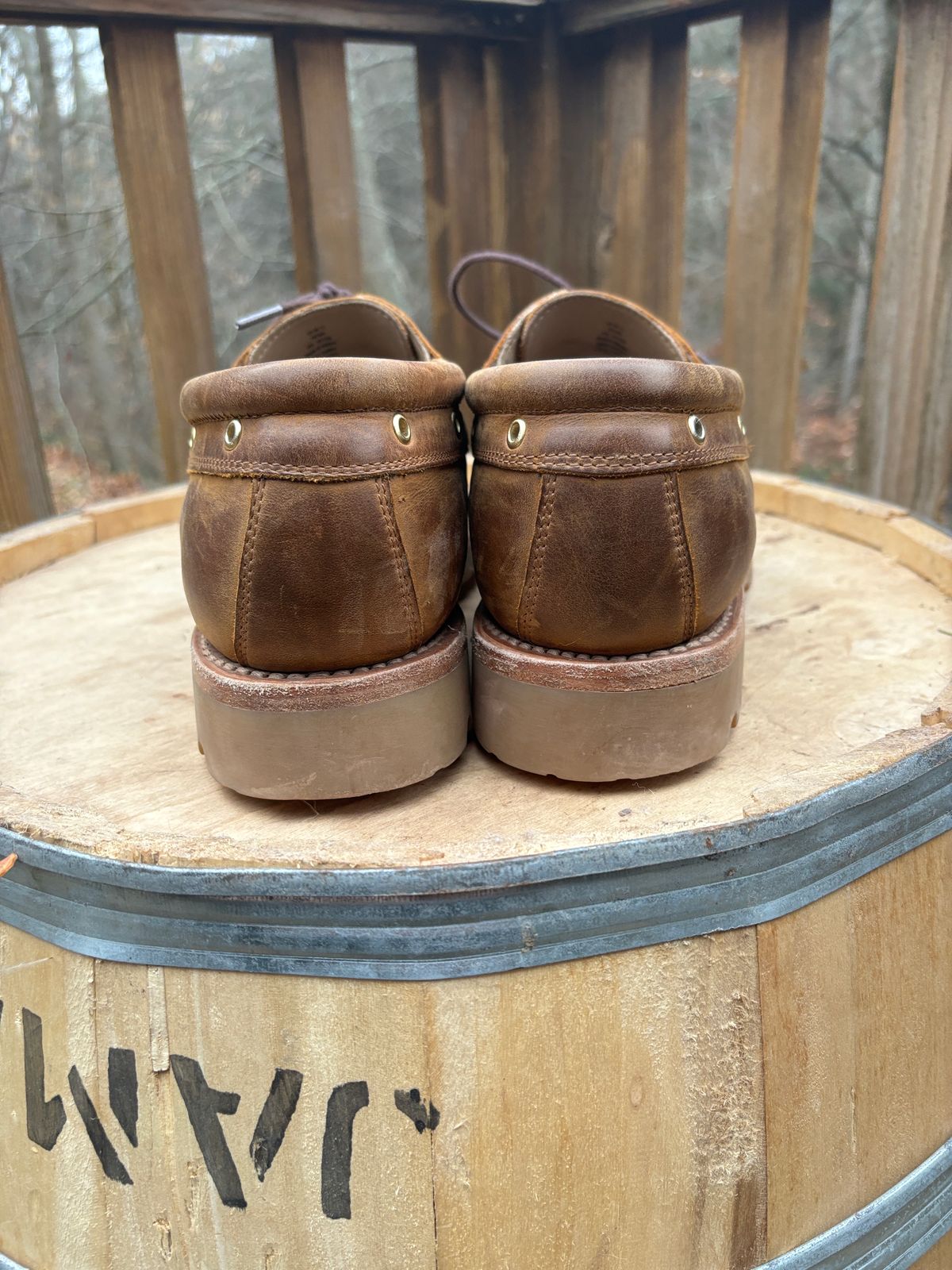 Photo by tinytopey on December 4, 2023 of the Rhodes Tahoe Boat Shoe Montagna in Unknown Leather.