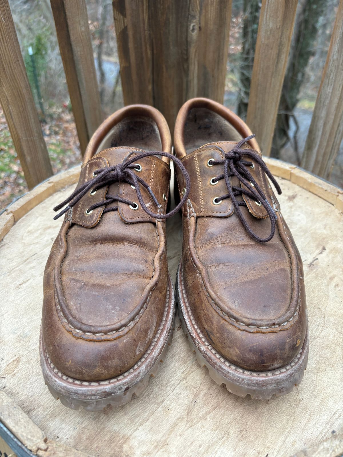 Photo by tinytopey on December 4, 2023 of the Rhodes Tahoe Boat Shoe Montagna in Unknown Leather.