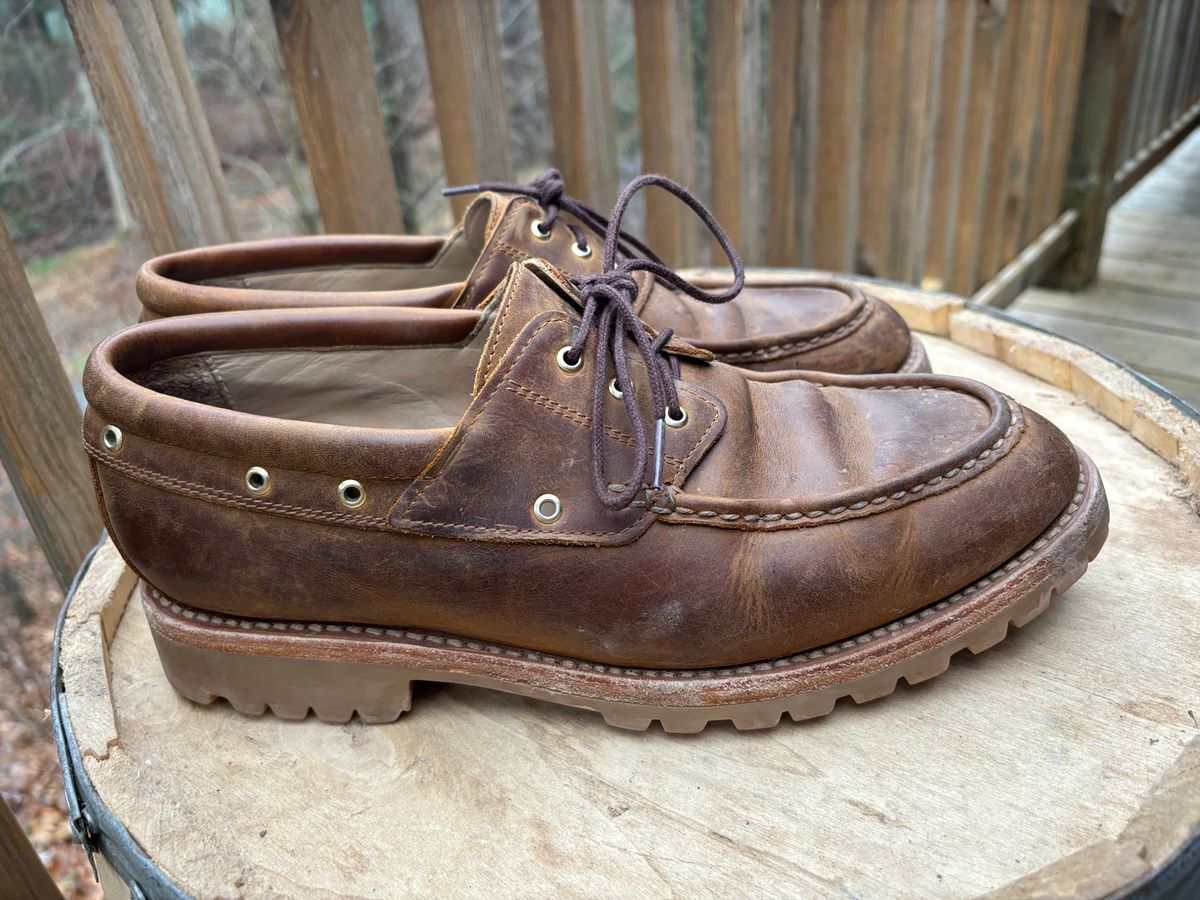 Photo by tinytopey on December 4, 2023 of the Rhodes Tahoe Boat Shoe Montagna in Unknown Leather.