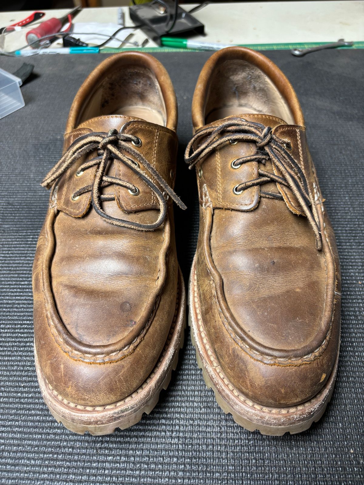 Photo by tinytopey on January 6, 2024 of the Rhodes Tahoe Boat Shoe Montagna in Unknown Leather.