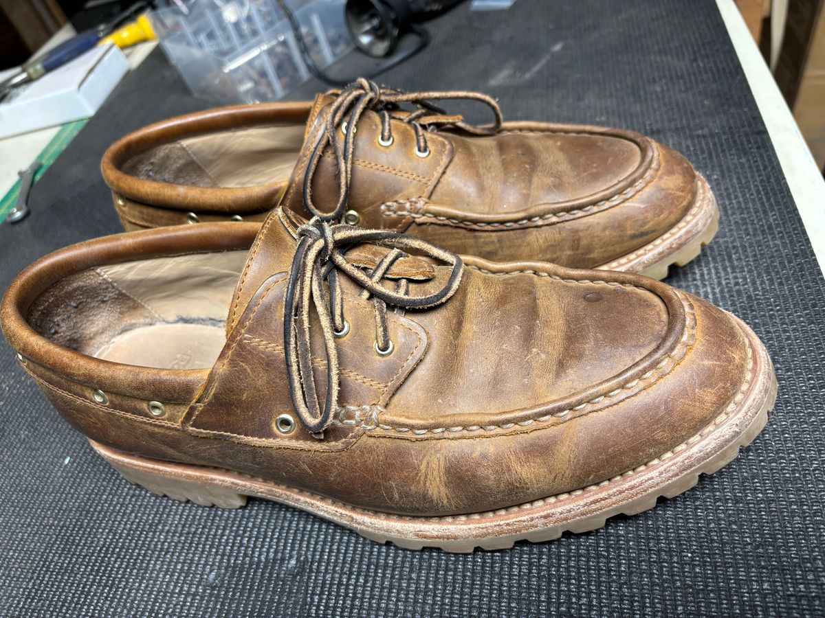 Photo by tinytopey on January 6, 2024 of the Rhodes Tahoe Boat Shoe Montagna in Unknown Leather.