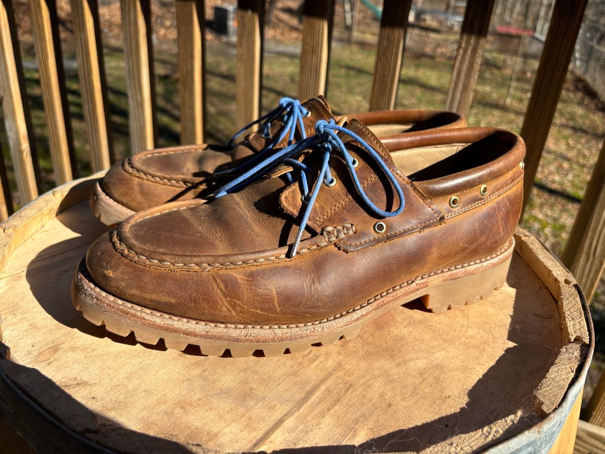 Photo by tinytopey on February 3, 2024 of the Rhodes Tahoe Boat Shoe Montagna in Unknown Leather.