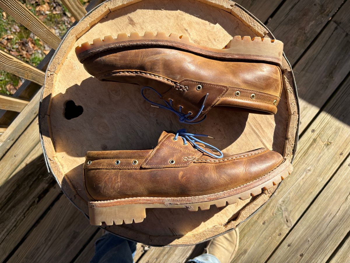 Photo by tinytopey on February 3, 2024 of the Rhodes Tahoe Boat Shoe Montagna in Unknown Leather.
