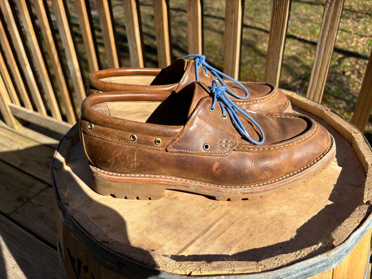 Photo by tinytopey on February 3, 2024 of the Rhodes Tahoe Boat Shoe Montagna in Unknown Leather.