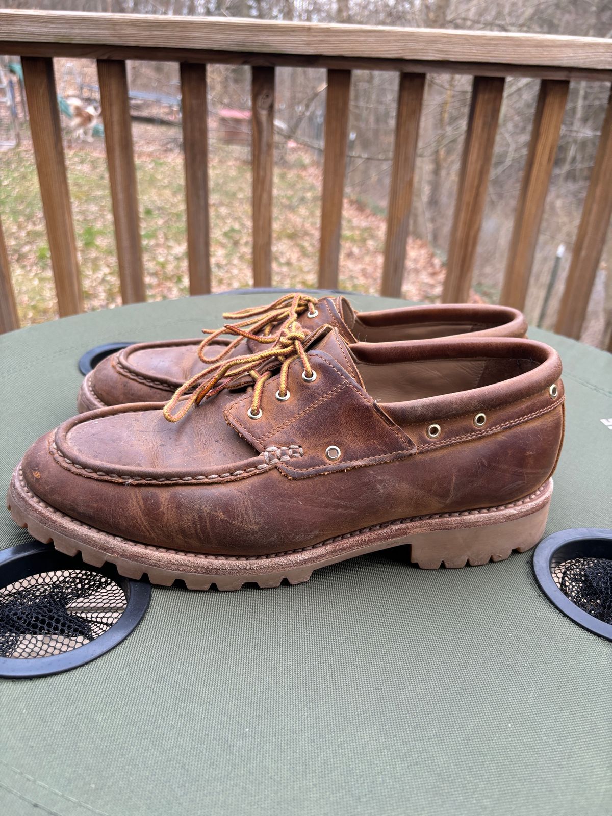 Photo by tinytopey on March 4, 2024 of the Rhodes Tahoe Boat Shoe Montagna in Unknown Leather.