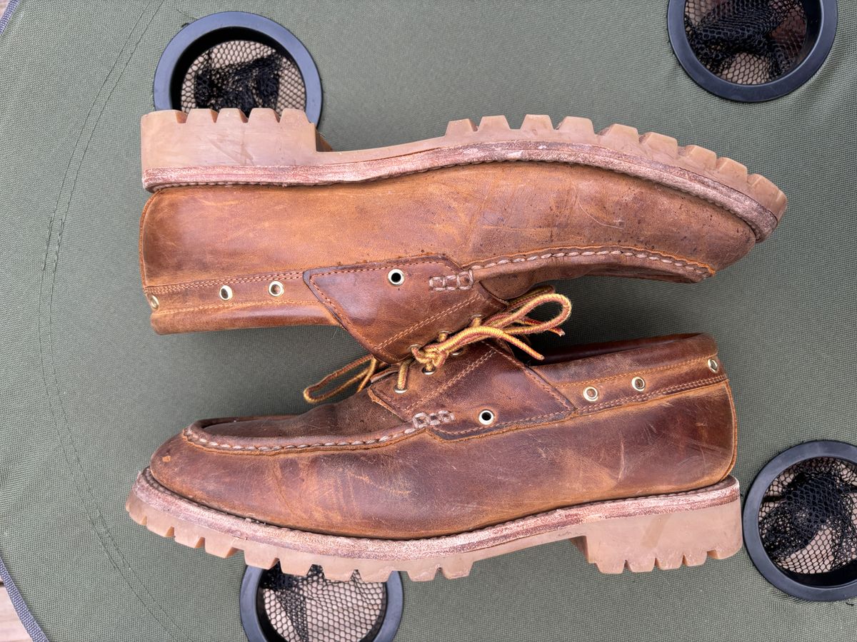 Photo by tinytopey on March 4, 2024 of the Rhodes Tahoe Boat Shoe Montagna in Unknown Leather.