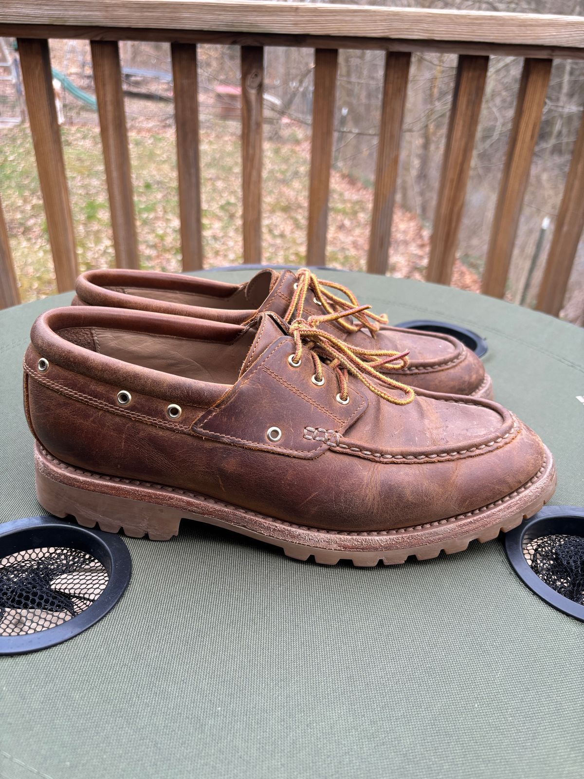 Photo by tinytopey on March 4, 2024 of the Rhodes Tahoe Boat Shoe Montagna in Unknown Leather.