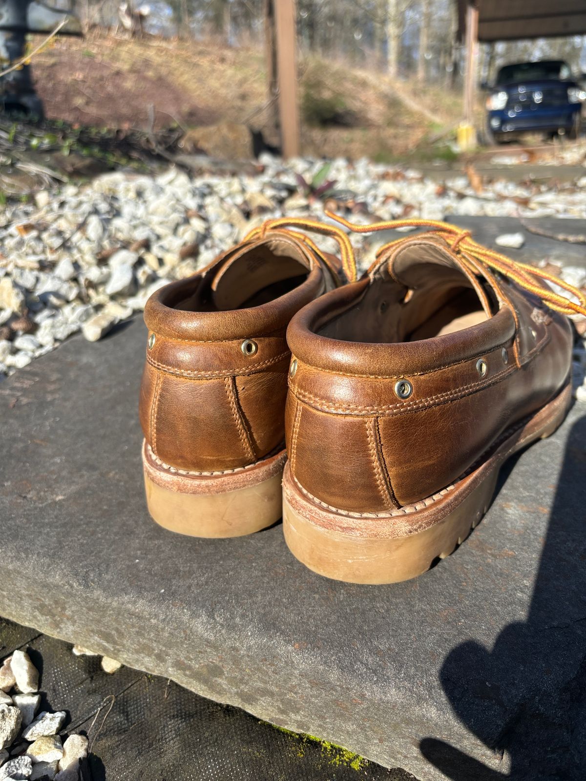 Photo by tinytopey on April 4, 2024 of the Rhodes Tahoe Boat Shoe Montagna in Unknown Leather.
