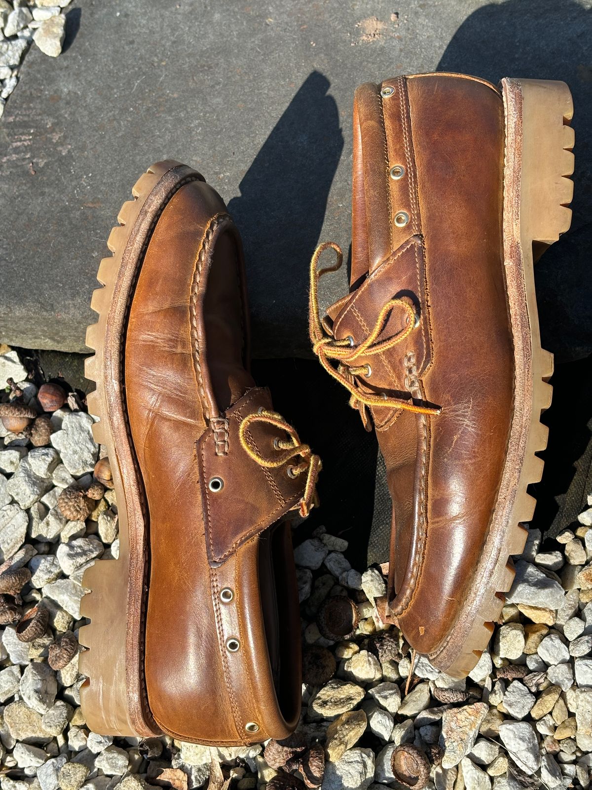 Photo by tinytopey on April 4, 2024 of the Rhodes Tahoe Boat Shoe Montagna in Unknown Leather.