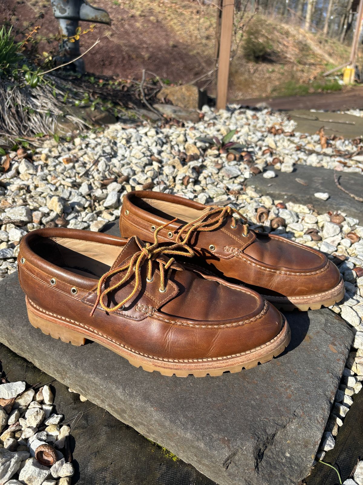 Photo by tinytopey on April 4, 2024 of the Rhodes Tahoe Boat Shoe Montagna in Unknown Leather.