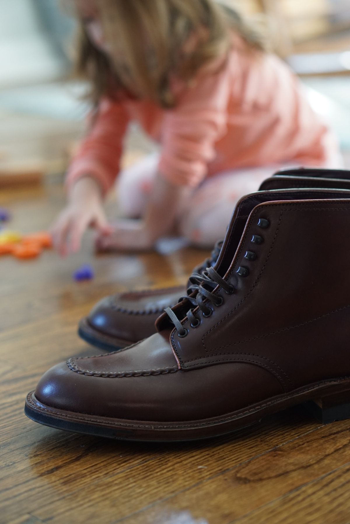 Photo by heavyE on October 1, 2022 of the Alden Indy Boot in Horween Color 4 Shell Cordovan.