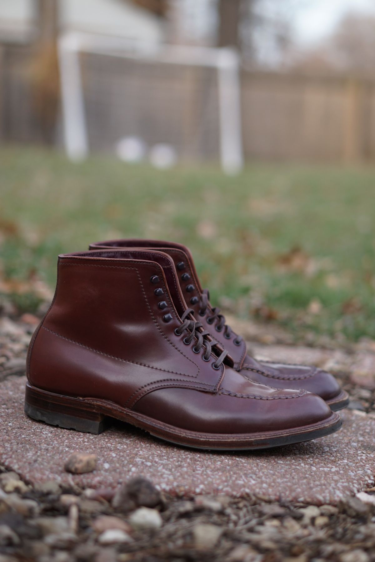 Photo by heavyE on December 3, 2022 of the Alden Indy Boot in Horween Color 4 Shell Cordovan.