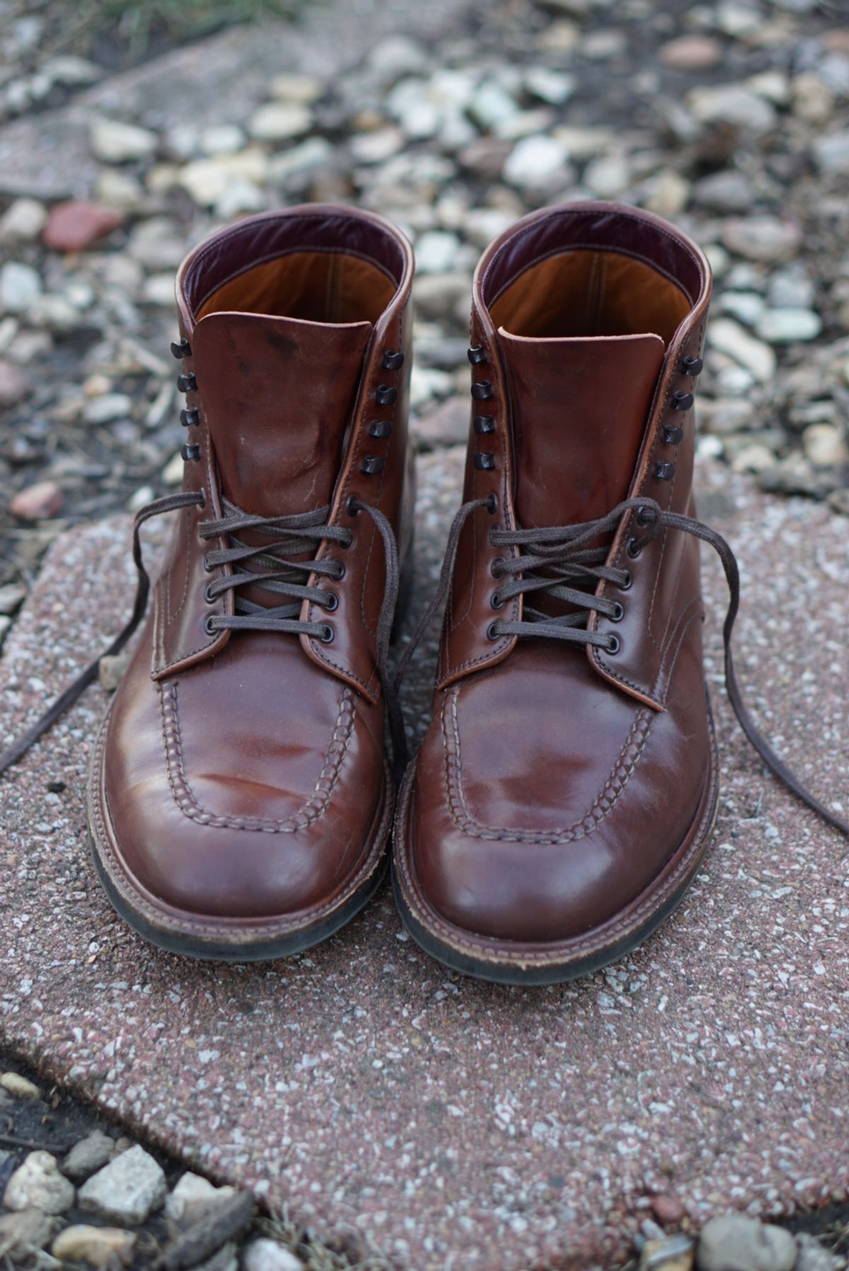 Photo by heavyE on January 5, 2023 of the Alden Indy Boot in Horween Color 4 Shell Cordovan.