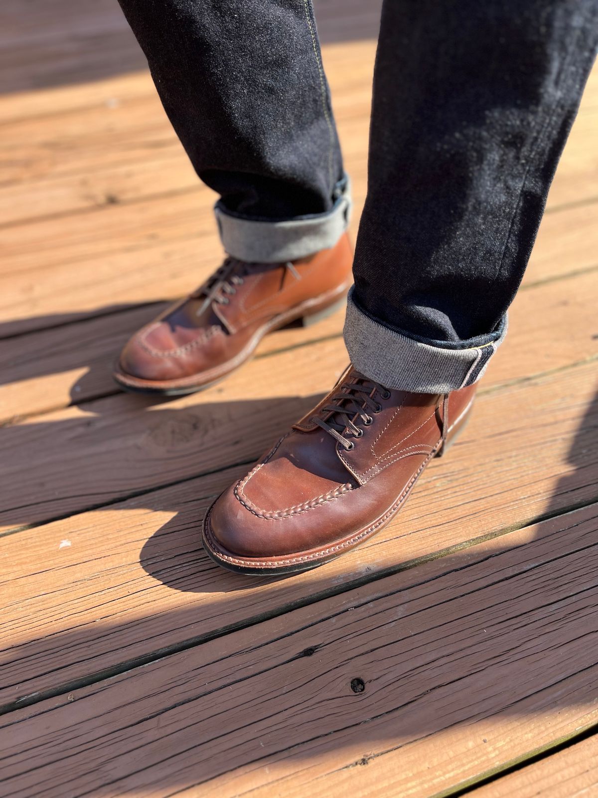 Photo by heavyE on February 5, 2023 of the Alden Indy Boot in Horween Color 4 Shell Cordovan.