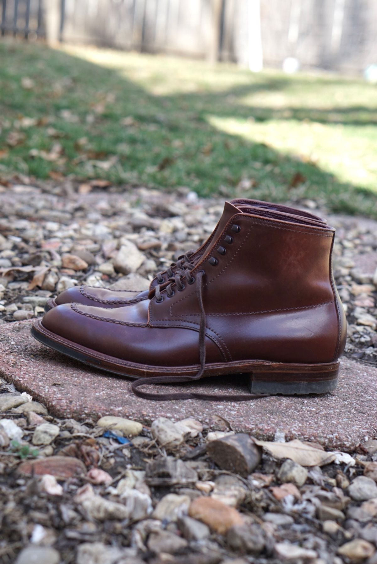 Photo by heavyE on March 5, 2023 of the Alden Indy Boot in Horween Color 4 Shell Cordovan.