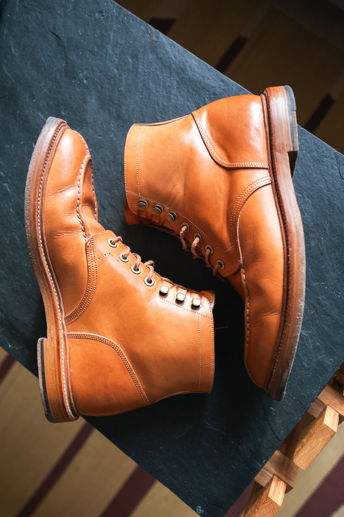 Photo by benjfriedrich on March 5, 2024 of the Grant Stone Ottawa Boot in Badalassi Carlo Natural Minerva.