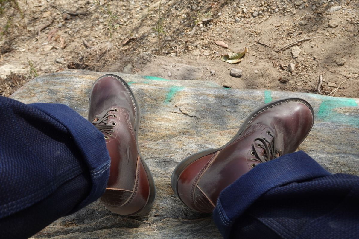 Photo by gertrudes_cat on October 1, 2023 of the Nicks MTO in Wickett & Craig Chestnut Oiled Latigo.