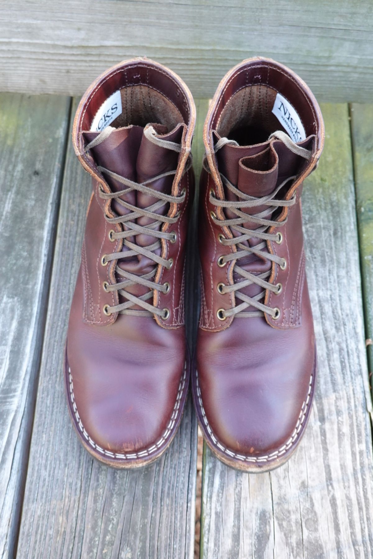 Photo by gertrudes_cat on December 4, 2023 of the Nicks MTO in Wickett & Craig Chestnut Oiled Latigo.