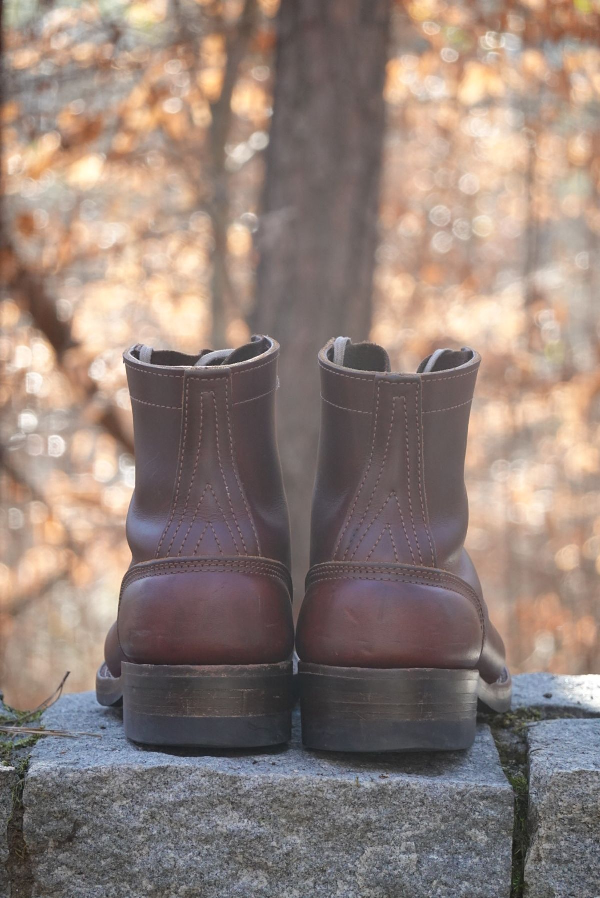 Photo by gertrudes_cat on January 4, 2024 of the Nicks MTO in Wickett & Craig Chestnut Oiled Latigo.
