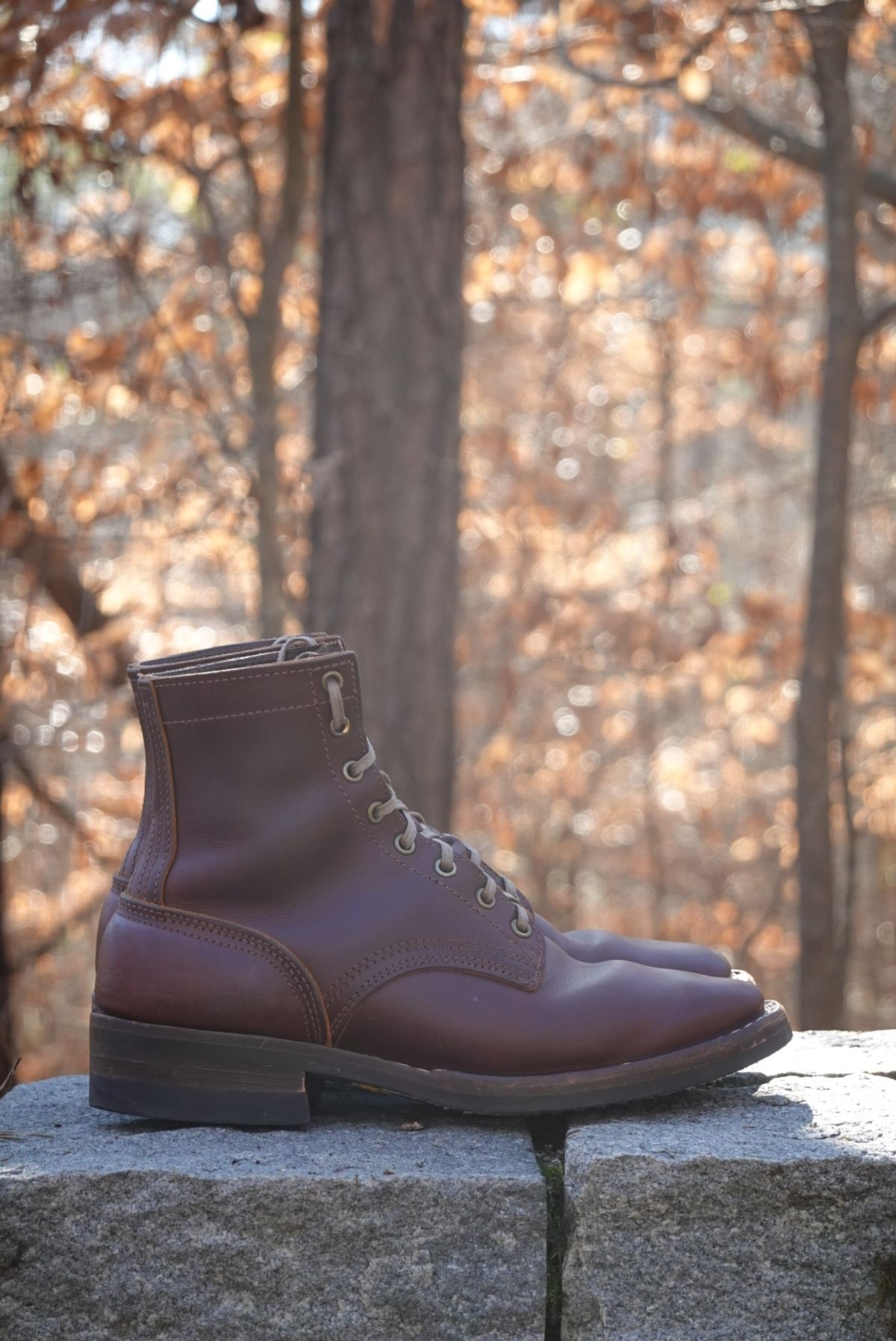Photo by gertrudes_cat on January 4, 2024 of the Nicks MTO in Wickett & Craig Chestnut Oiled Latigo.