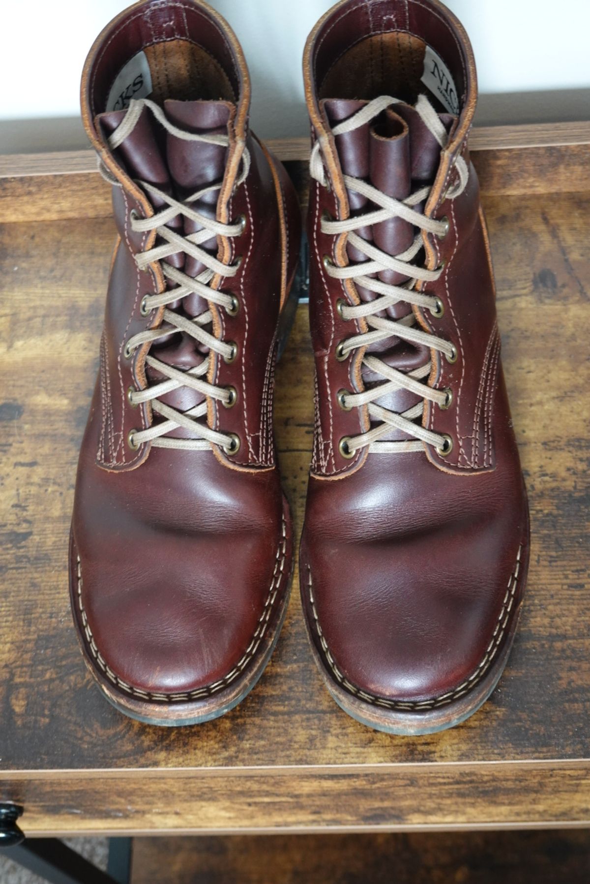 Photo by gertrudes_cat on February 5, 2024 of the Nicks MTO in Wickett & Craig Chestnut Oiled Latigo.