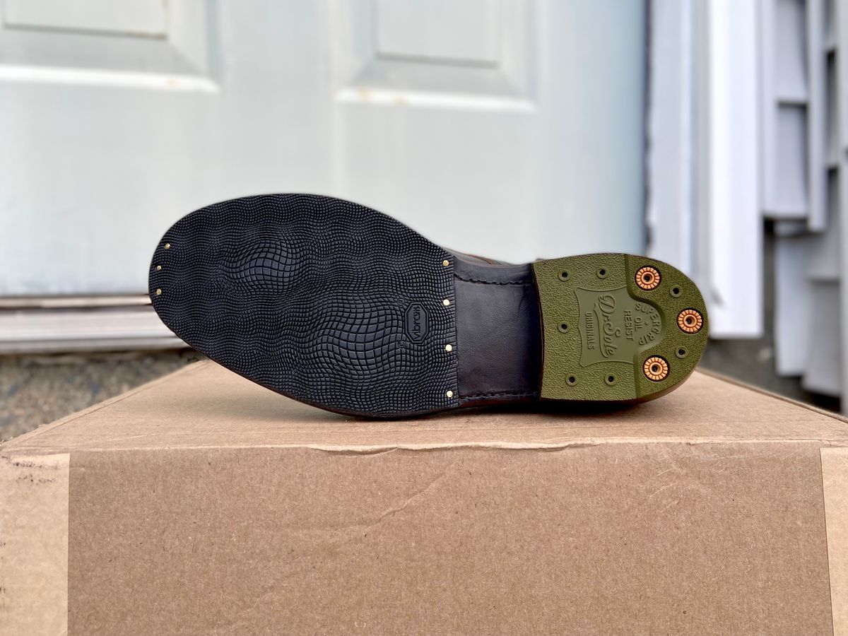Photo by akindatallboy on August 20, 2022 of the NF Bootmaker Milton Boot in Horween Black Chromexcel.