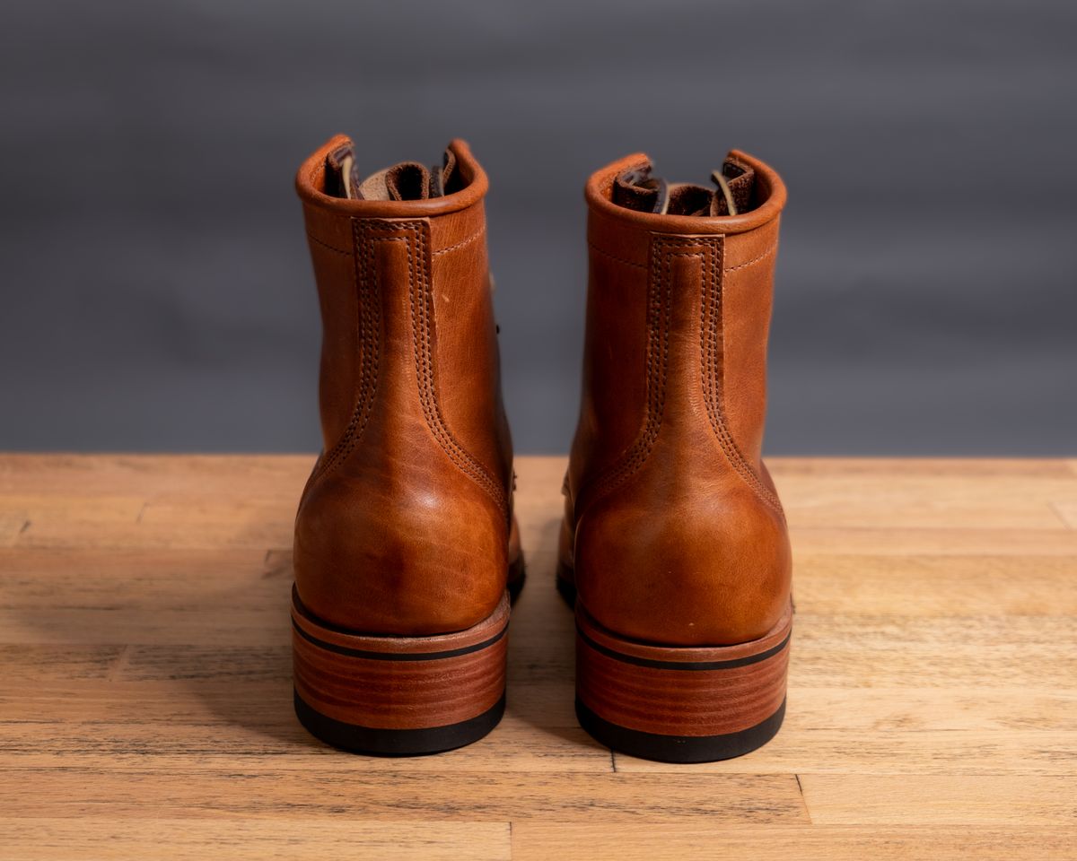 Photo by sawdustandstitch on October 1, 2023 of the Nicks Becca in Horween Natural Dublin.