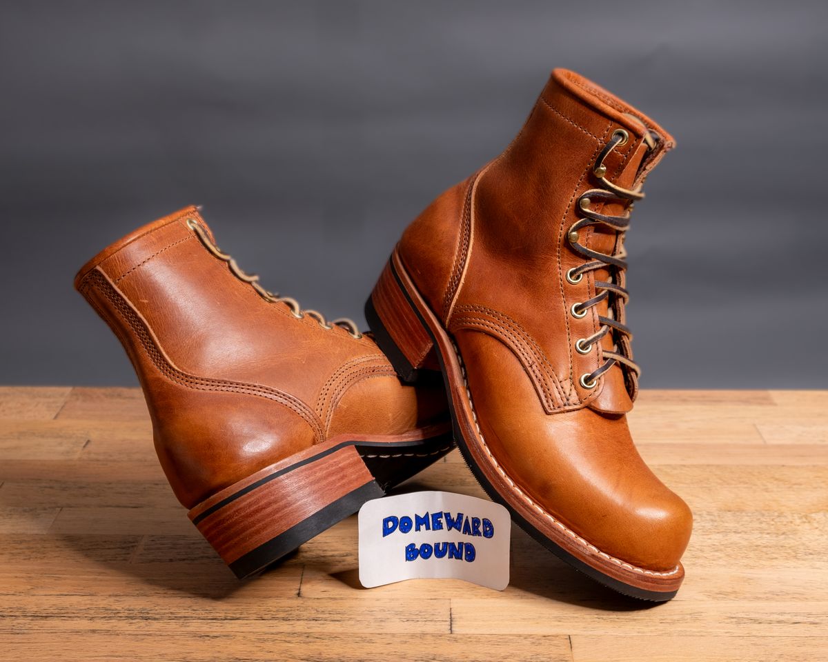 Photo by sawdustandstitch on October 1, 2023 of the Nicks Becca in Horween Natural Dublin.