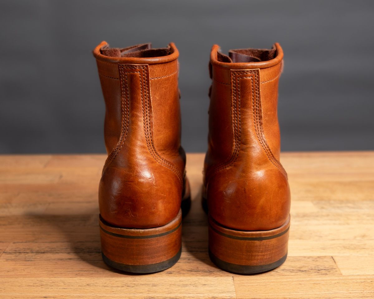 Photo by sawdustandstitch on December 2, 2023 of the Nicks Becca in Horween Natural Dublin.