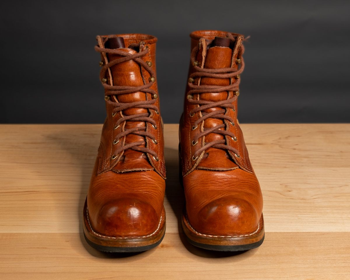 Photo by sawdustandstitch on January 6, 2024 of the Nicks Becca in Horween Natural Dublin.
