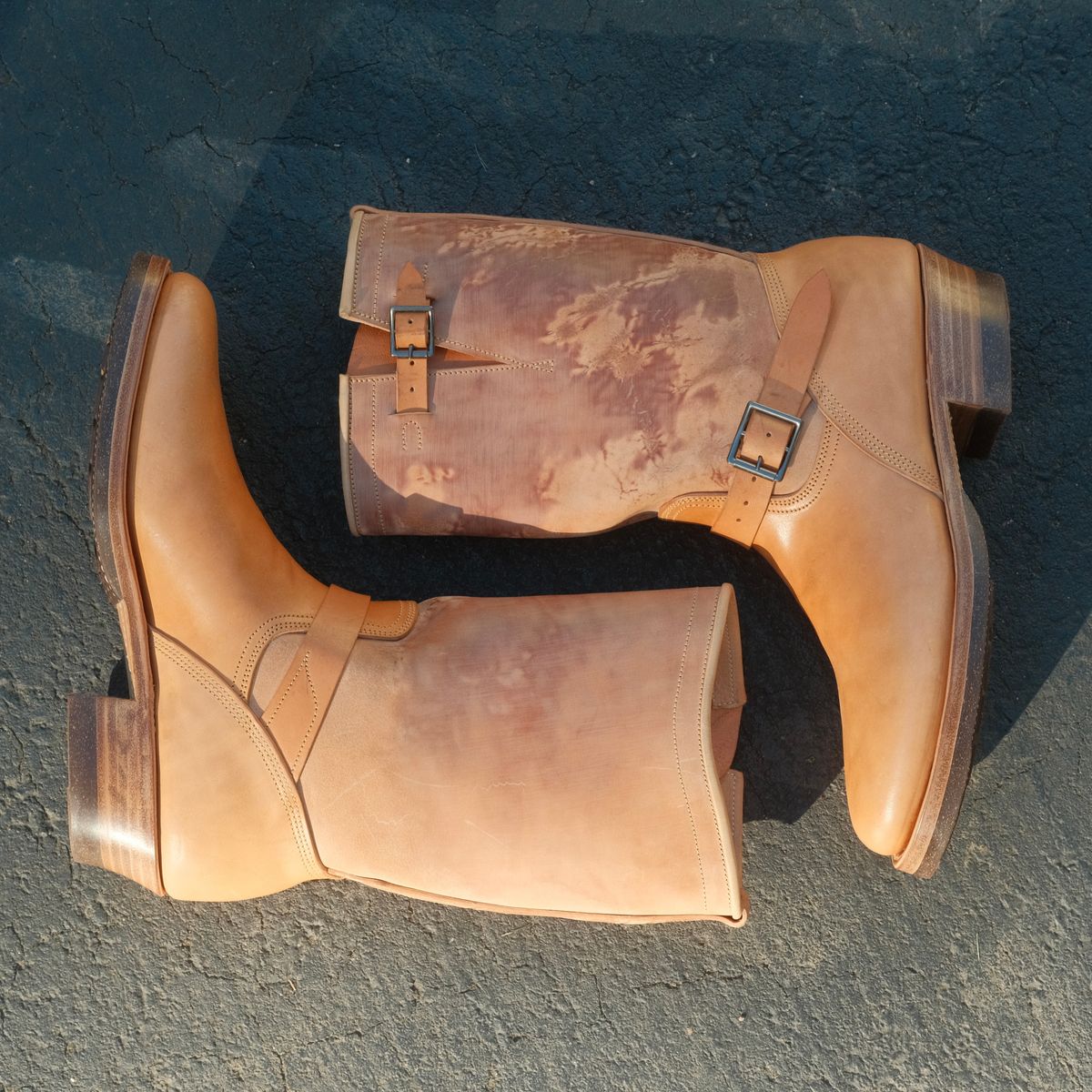 Photo by fr on October 4, 2025 of the Unsung U 22-2 Engineer Boot in Maryam Natural Rovescio Sego Horsebutt.