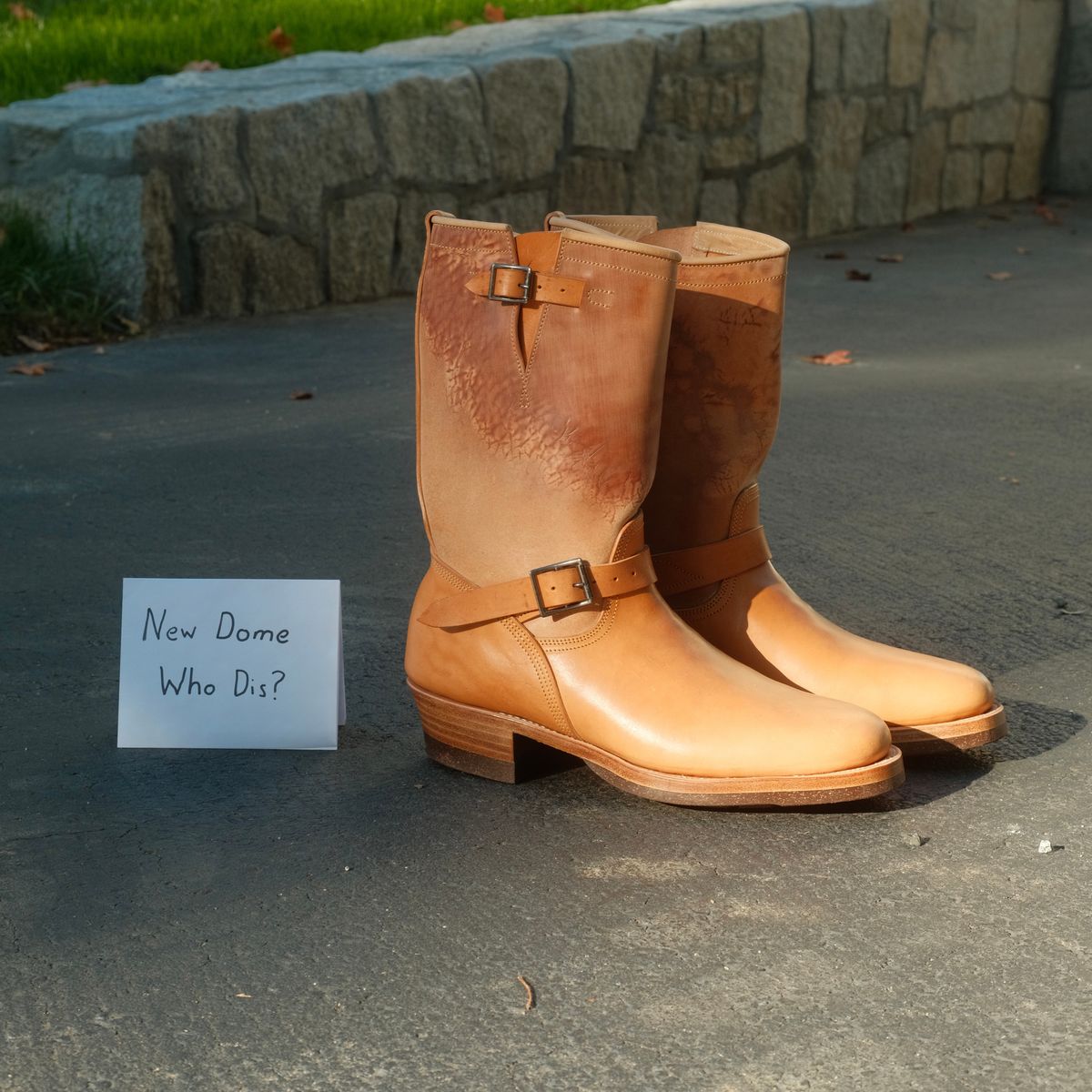 Photo by fr on October 4, 2025 of the Unsung U 22-2 Engineer Boot in Maryam Natural Rovescio Sego Horsebutt.