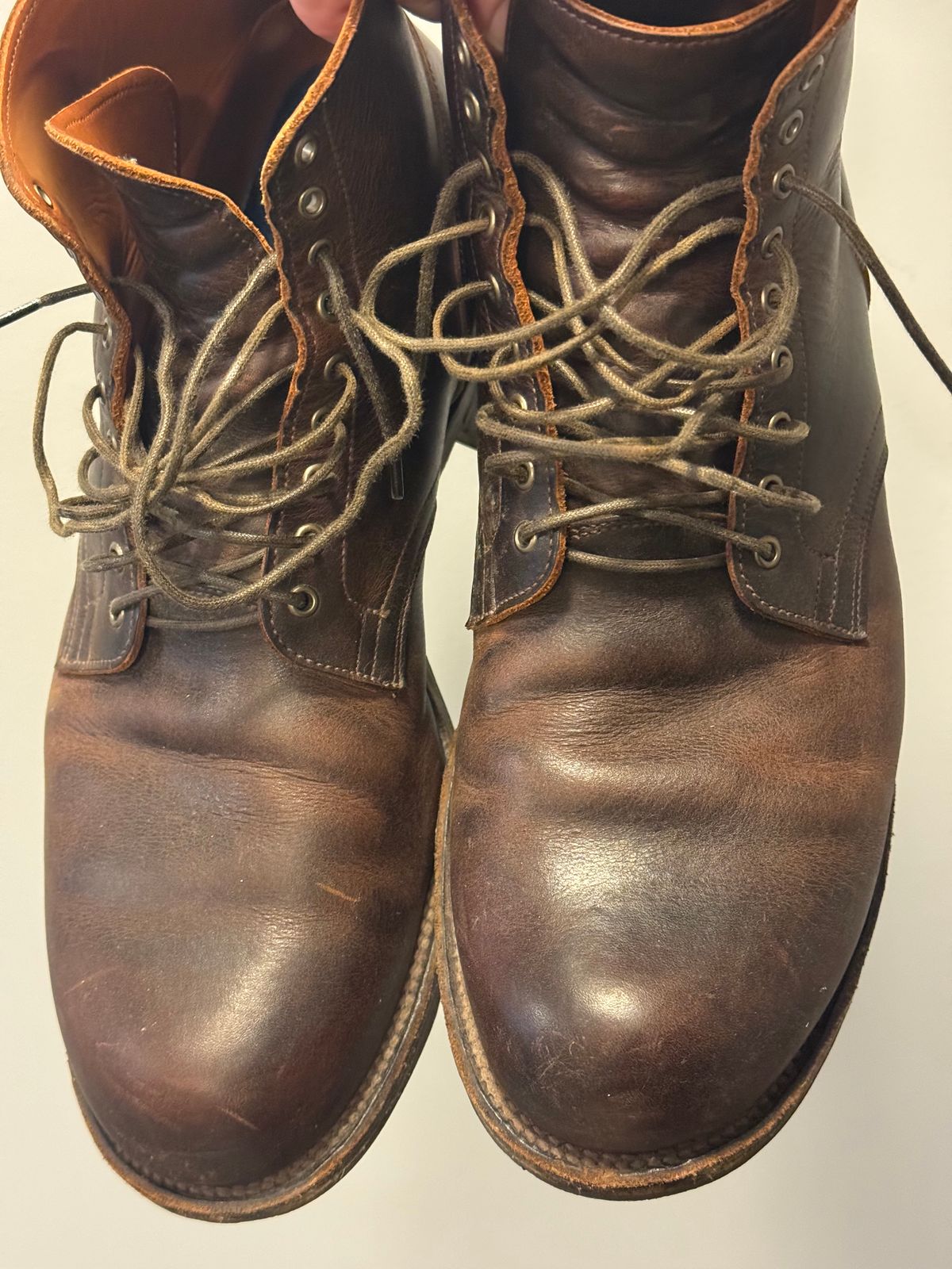 Photo by LewJay on January 23, 2024 of the Viberg Service Boot in C.F. Stead Whiskey Phoenix.