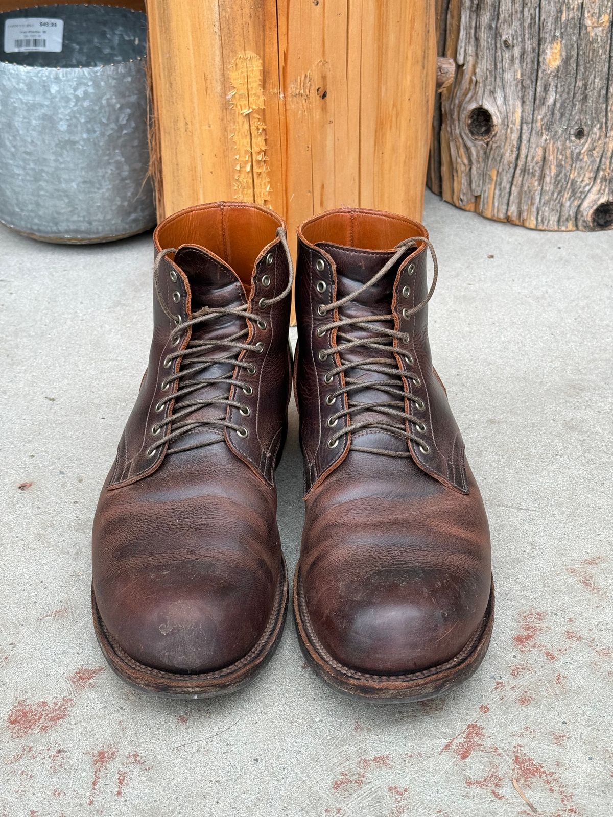 Photo by LewJay on March 2, 2024 of the Viberg Service Boot in C.F. Stead Whiskey Phoenix.