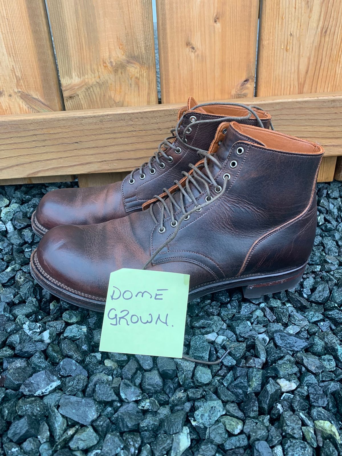 Photo by LewJay on November 3, 2023 of the Viberg Service Boot in C.F. Stead Whiskey Phoenix.