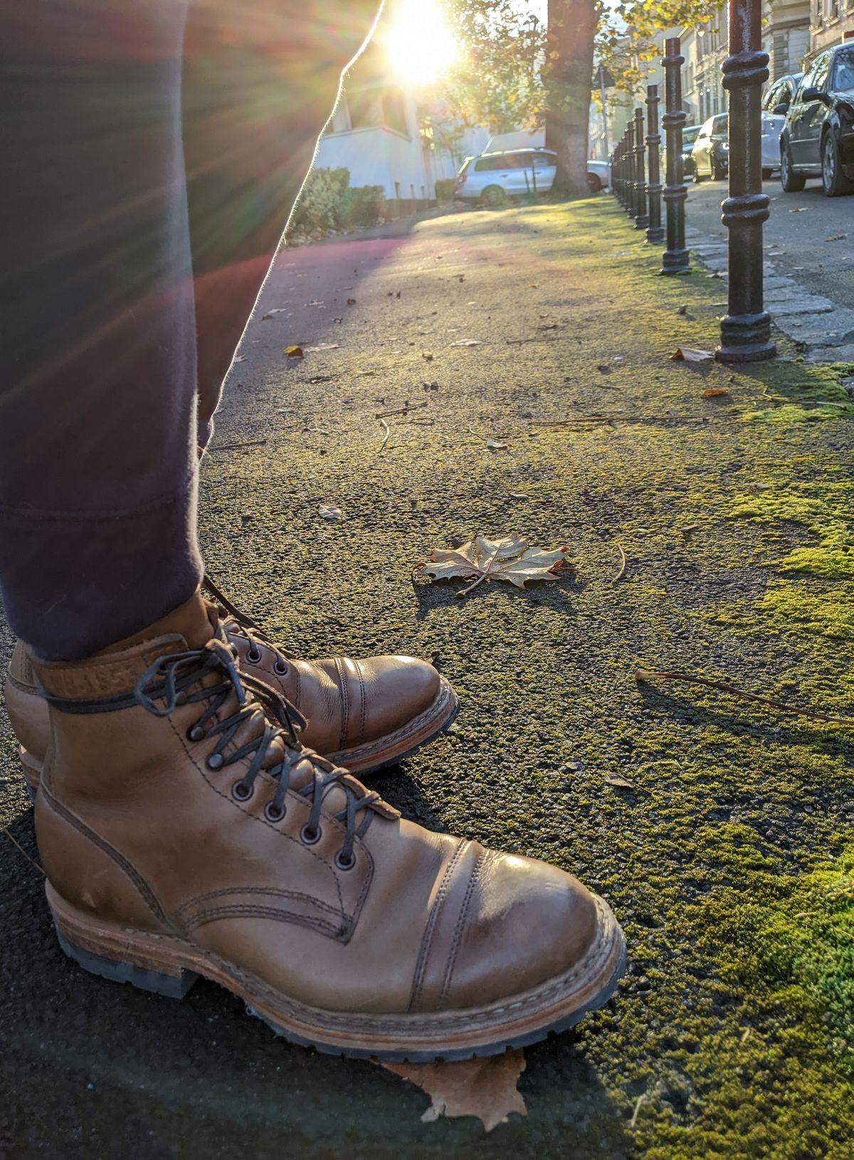 Photo by perfectpatina on November 12, 2022 of the White's MP-Sherman Toe Cap in Horween Natural Chromexcel.