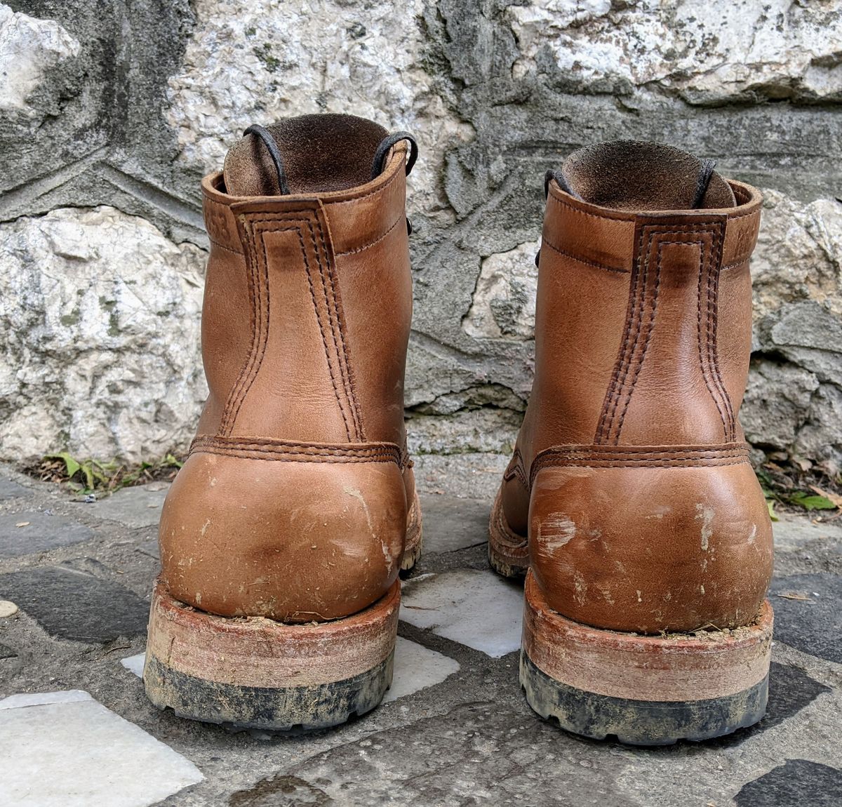 Photo by perfectpatina on December 5, 2022 of the White's MP-Sherman Toe Cap in Horween Natural Chromexcel.