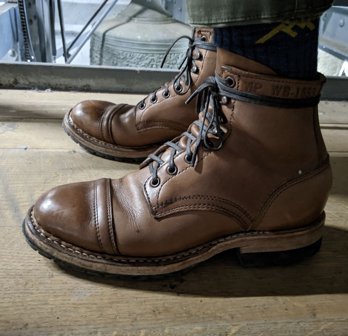 Photo by perfectpatina on January 20, 2023 of the White's MP-Sherman Toe Cap in Horween Natural Chromexcel.