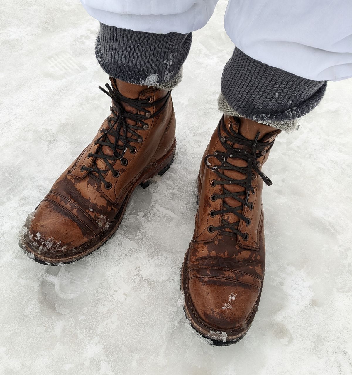 Photo by perfectpatina on January 27, 2023 of the White's MP-Sherman Toe Cap in Horween Natural Chromexcel.