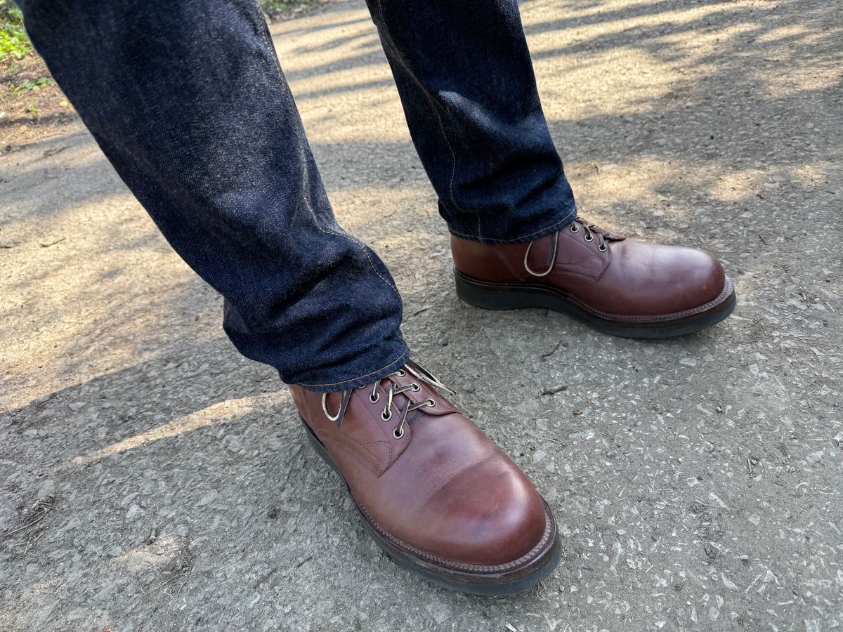 Photo by init on April 3, 2025 of the Viberg 145 Oxford in Maryam Brown Horsebutt.