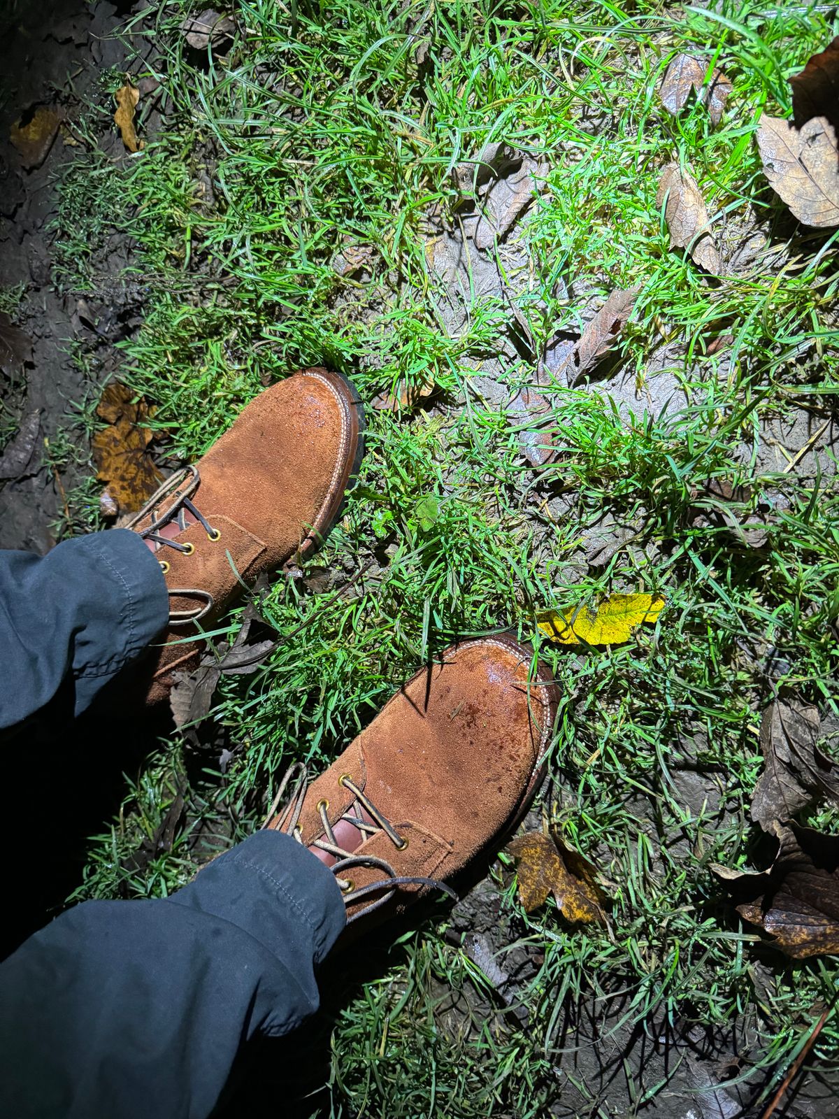 Photo by init on November 6, 2024 of the Iron Boots The Chosen One in S.B. Foot Dune Roughout Suede.