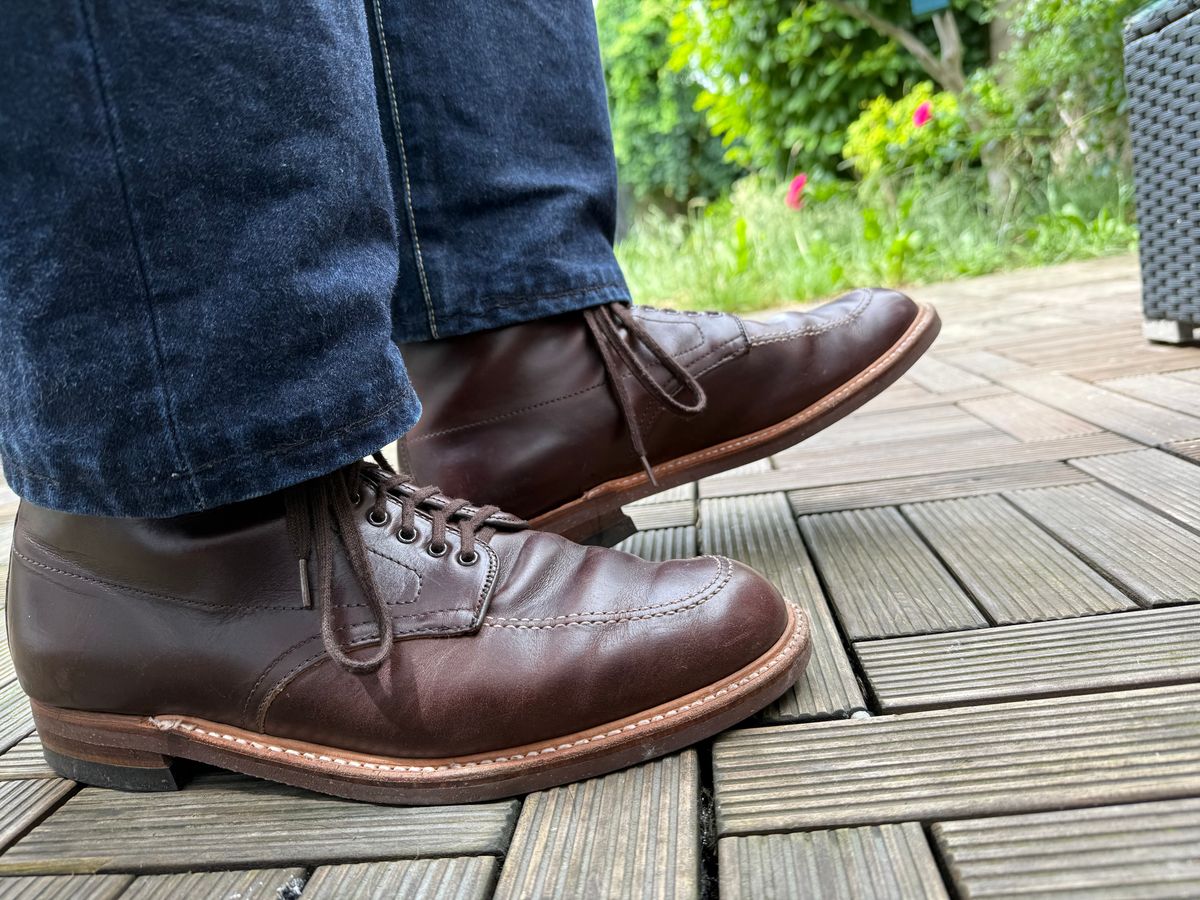 Photo by init on June 25, 2025 of the Alden Indy Boot in Horween Brown Chromexcel.