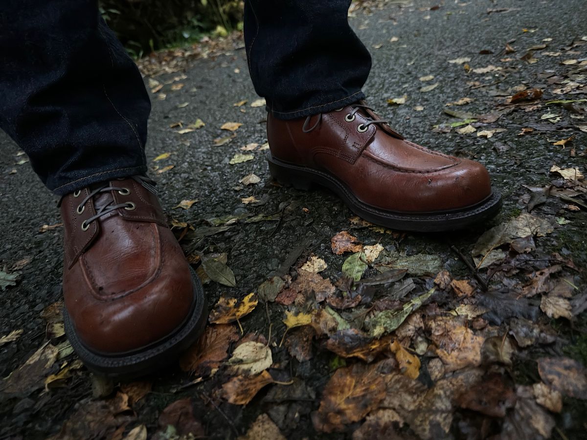Photo by init on October 6, 2024 of the Grant Stone Brass Boot in Badalassi Carlo Tobacco Minerva.