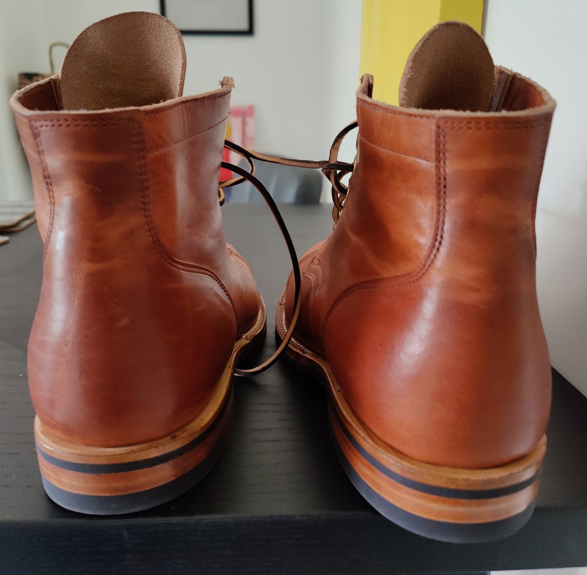 Photo by init on September 28, 2022 of the Viberg Service Boot in Horween Spice Dublin.