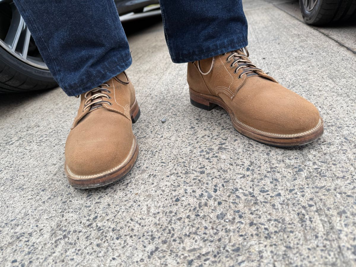Photo by init on September 2, 2025 of the Viberg Boondocker in Horween Marine Field Roughout.